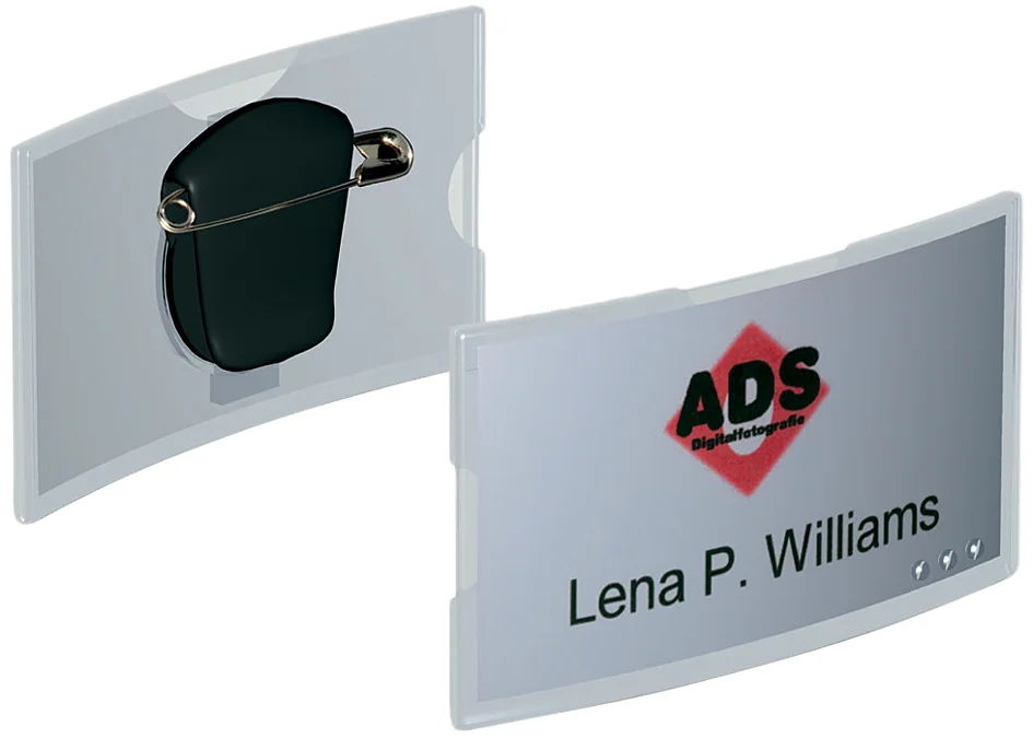 DURABLE Porte-badge convexe, avec épingle, 75 x 40 mm - OEM 8124-19