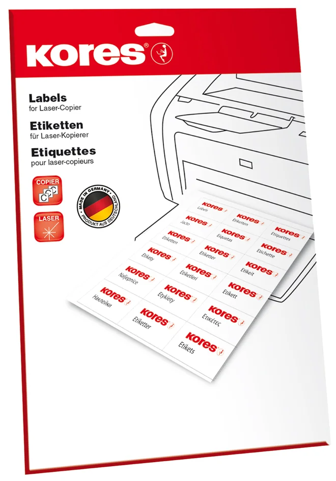 Kores Etiquette universelle, 99,1 x 34 mm, 25 feuilles,blanc - OEM L9934.25