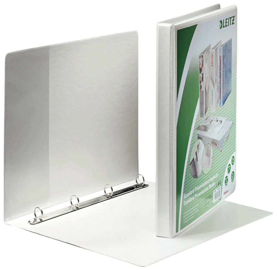 LEITZ Classeur de présentation à anneaux, format A4+, blanc - OEM 4285-00-01