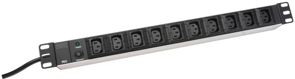 DIGITUS bloc multiprise 19', 10 ports, avec parasurtenseur - OEM DN-95404