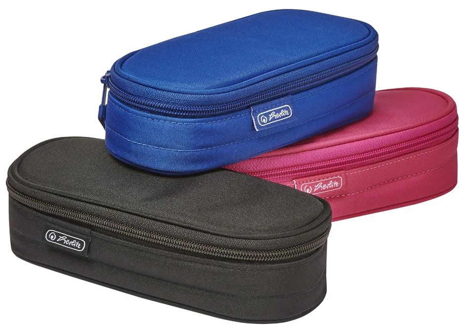herlitz Trousse, en nylon, assorti en 3 couleurs - lot de 3 - OEM 300001328