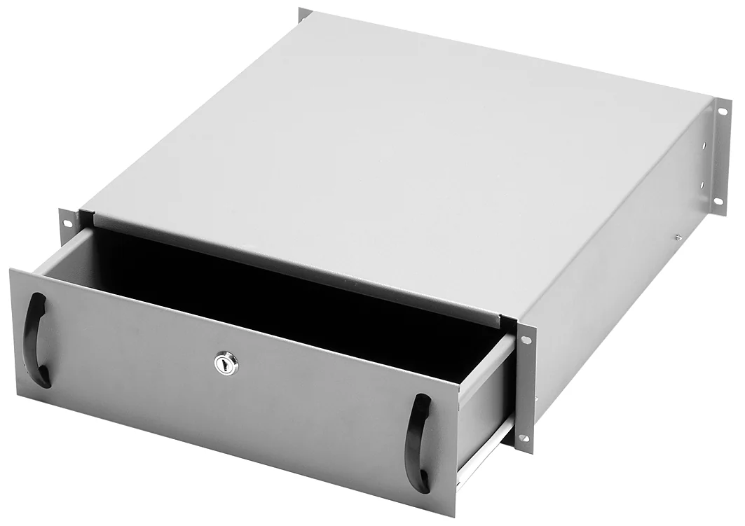 DIGITUS Tiroir à documents 19', 3 U, (RAL 9005), noir - OEM DN-19 KEY-3U-SW