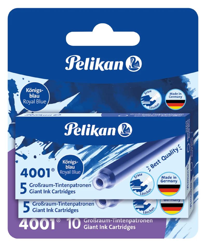 Pelikan Cartouches d'encre longues 4001 GTP/5/2/B, bleu - OEM 300004129