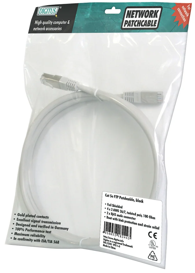 DIGITUS Câble patch Premium, Cat. 5e, SF/UTP, 5 m, jaune - OEM DK-1531-050/Y