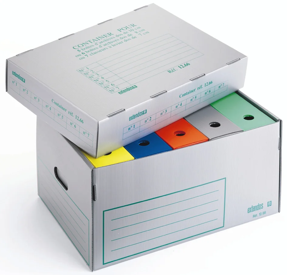 extendos Container pour boîtes d'archives, en polypropylène - lot de 5 - OEM 12.66