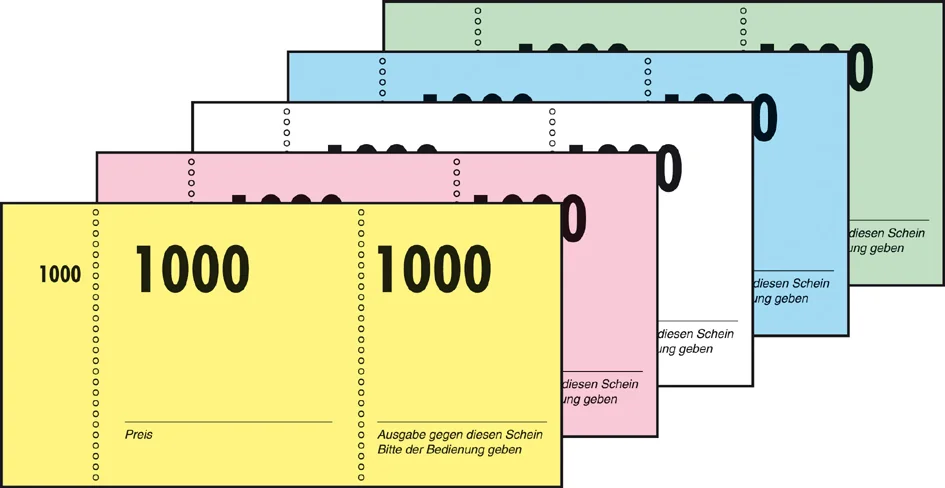 sigel Bloc de tickets numérotés 1-1000, 105 x 50 mm - OEM GN 110