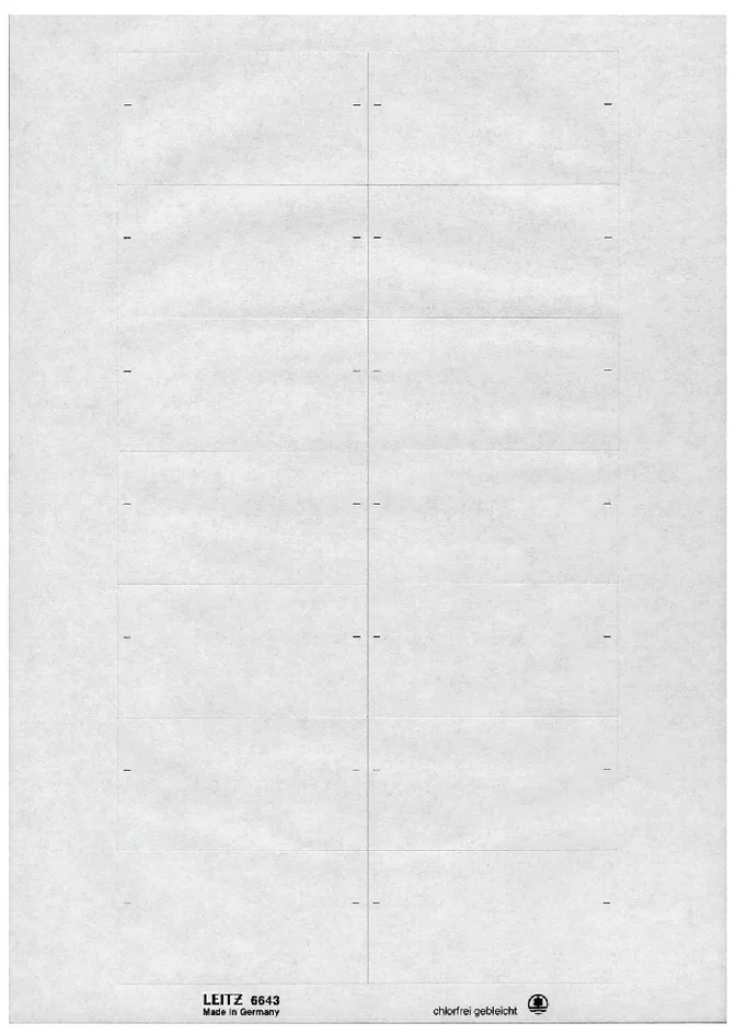 LEITZ Film protecteur pour étiquette, transparent - OEM 6641-00-00