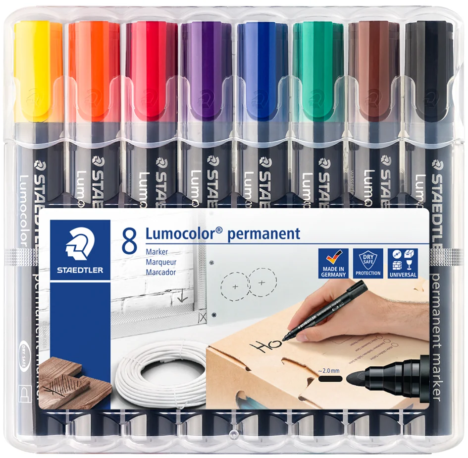 STAEDTLER Marqueur permanent 352 Lumocolor, étui de 8 - OEM 352 WP8