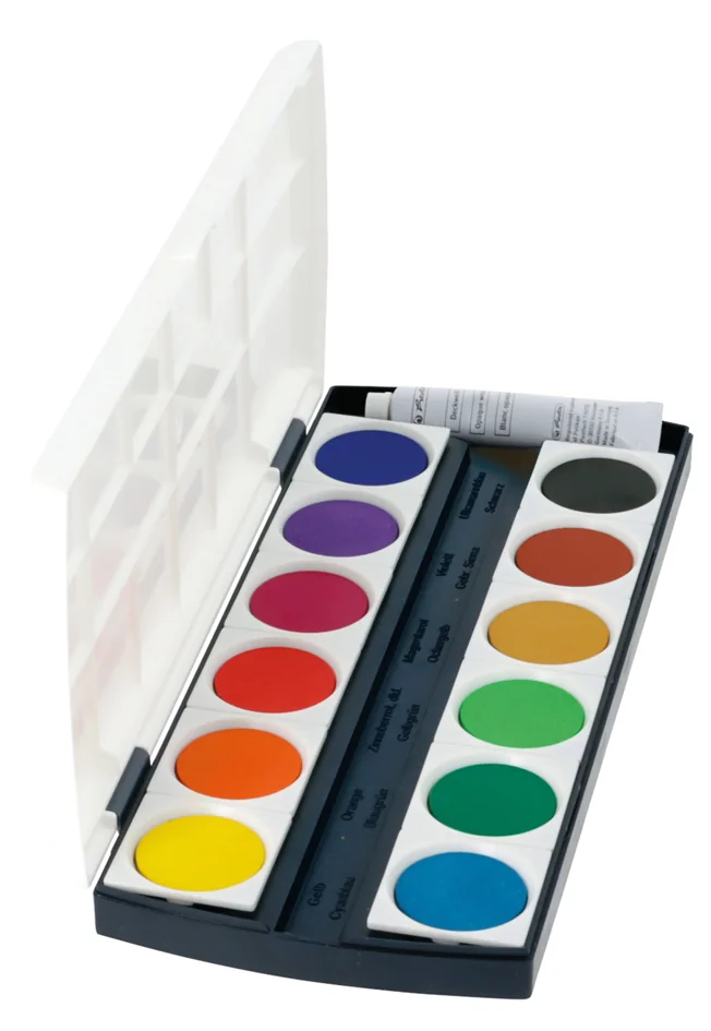 herlitz Pastilles de gouache ST12, 12 couleurs, en plastique - OEM 400197046
