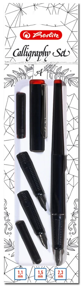 herlitz Kit de calligraphie, 5 pièces, noir - OEM 300010384