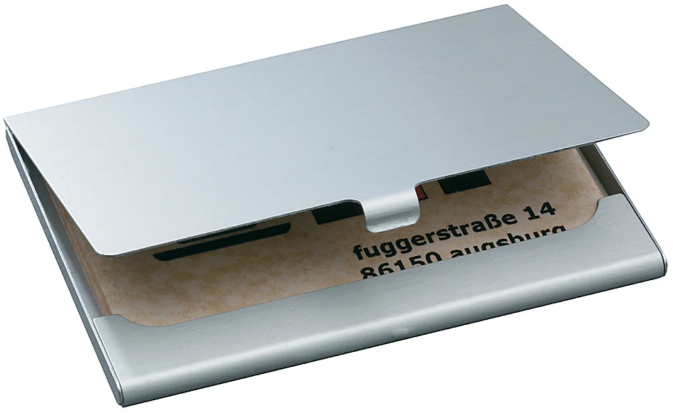 sigel étui pour cartes de visite 'Alu', aluminium, argent - OEM VZ135