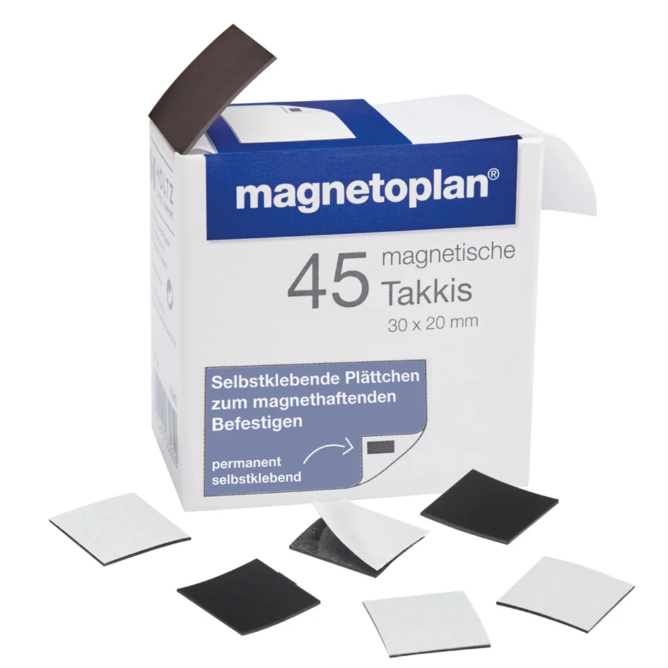 magnetoplan Takkis 30 x 20 mm, autocollant, noir - OEM 15503