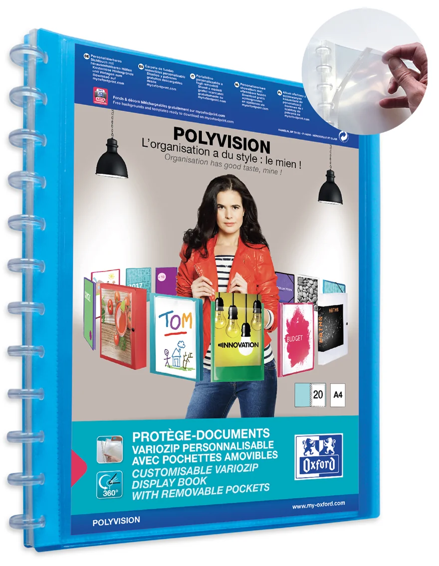 Oxford Protège-documents Vario-Zipp POLYVISION, incolore - OEM 100205600