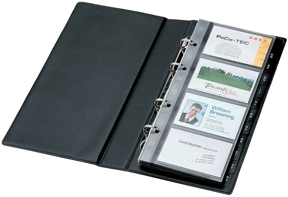 sigel classeur à anneaux pour cartes de visite, mat, noir - OEM VZ301