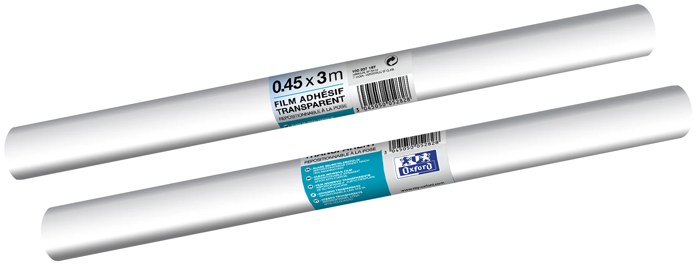 Oxford Rouleau couvre-livres adhésif, 450 mm x 1 m, incolore - OEM 100207196