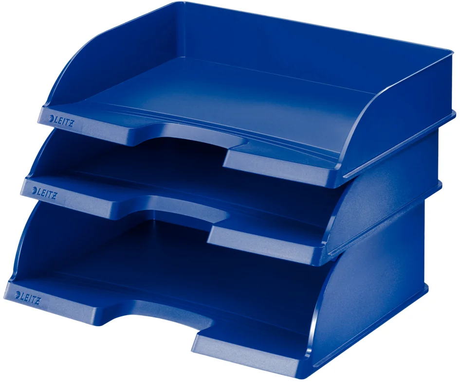 LEITZ Corbeille à courrier Plus Jumbo, A4 paysage, noir - lot de 4 - OEM 5219-00-95