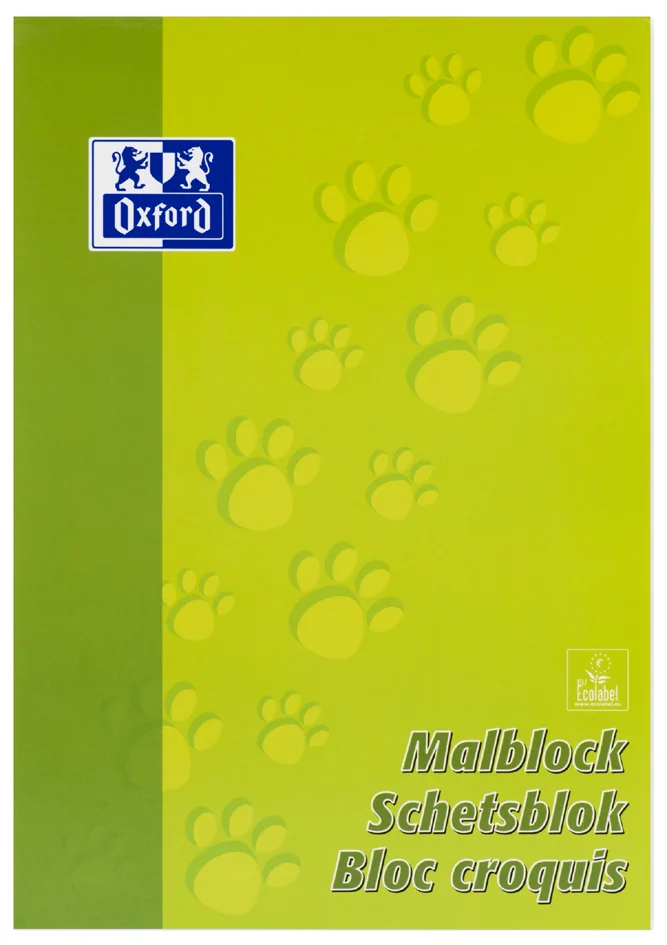 Oxford Bloc à dessin 'Pattes', format A4, 100 feuilles - OEM 100050303
