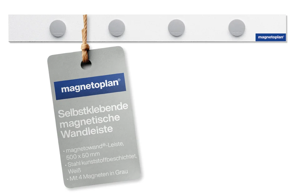 magnetoplan kit de barrettes magnétiques, 1000 x 50mm, blanc - OEM 16271M