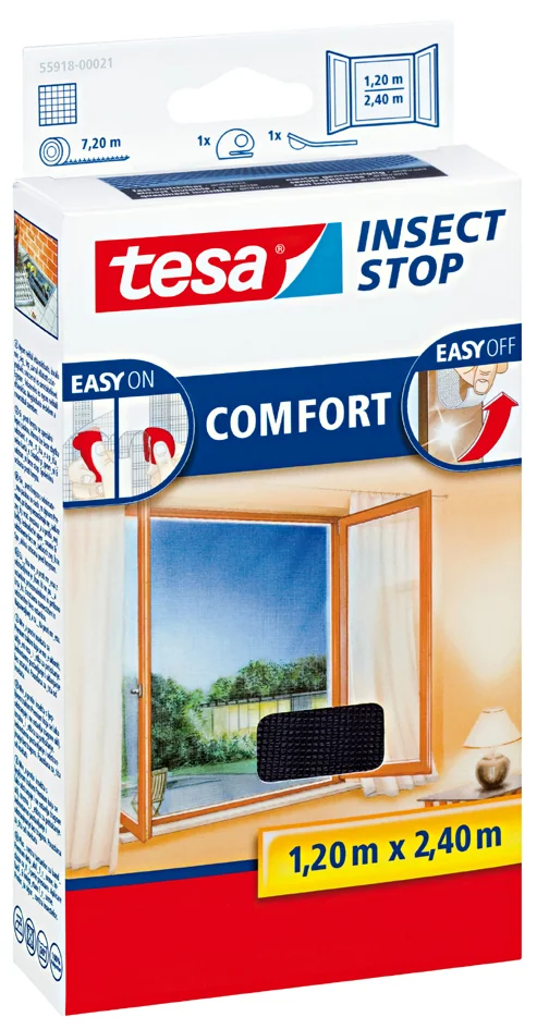 tesa Moustiquaire COMFORT pour les fenêtres, blanc - OEM 55918-00020-00