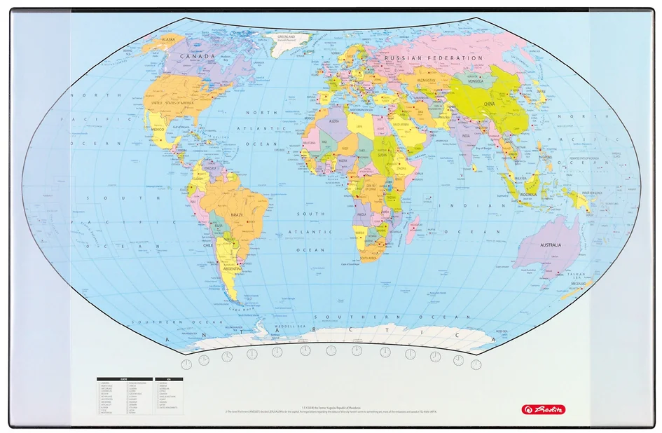 herlitz Sous-main avec une carte politique du monde - OEM 300007168