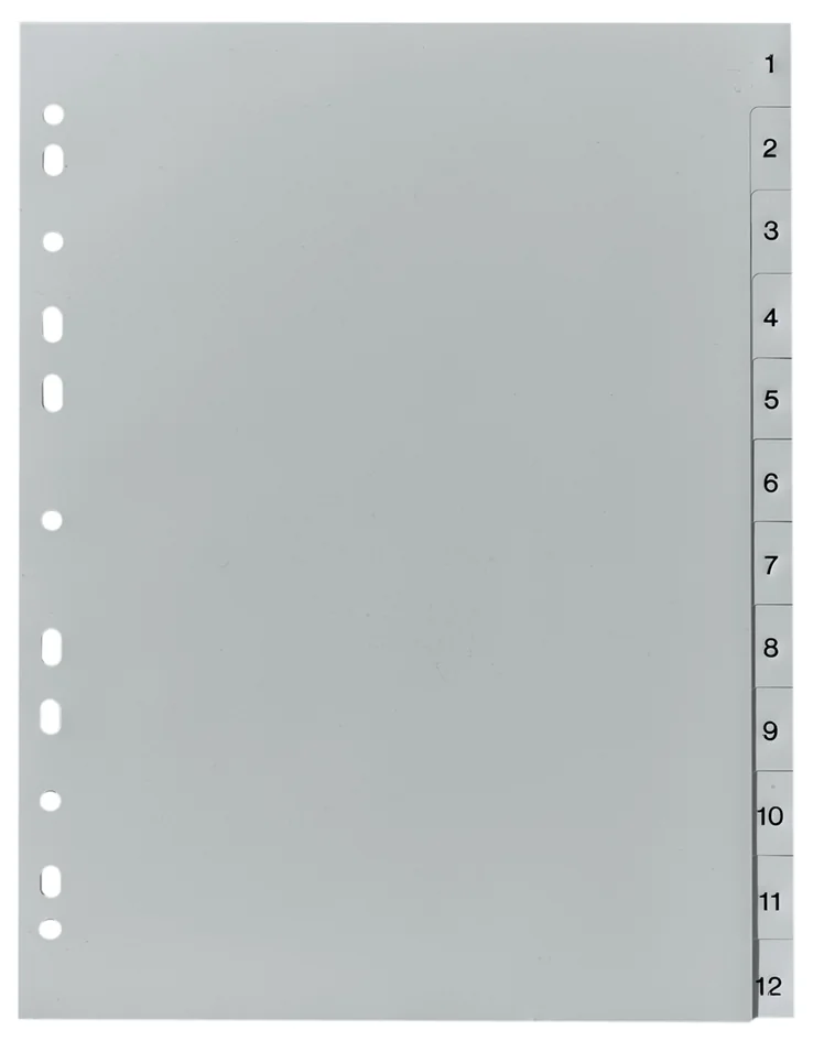 herlitz Intercalaires en plastique, chiffres, A4, 12 touches - OEM 100810328