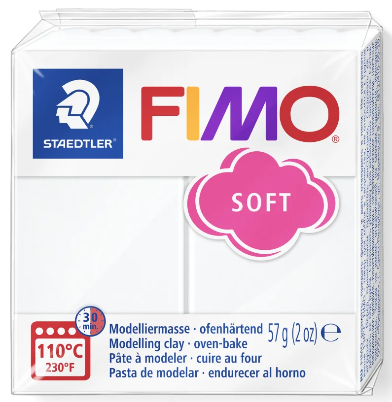FIMO Pâte à modeler SOFT, à cuire, 57 g, bleu pacifique - OEM 8020-37