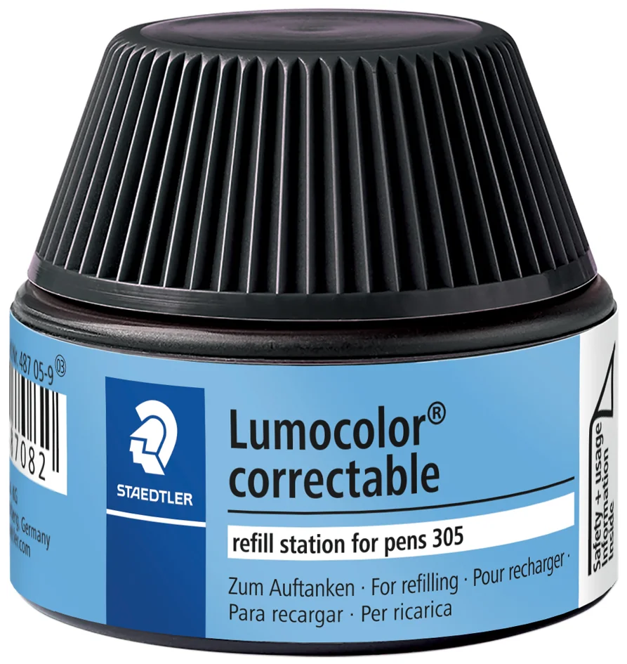 STAEDTLER Flacon de recharge Lumocolor 487 05, noir - OEM 487 05-9