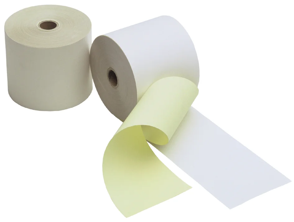 Kores Rouleau de caisse, 2 couches blanc/jaune, 76 mm x 25 m - lot de 5 - OEM AR7625