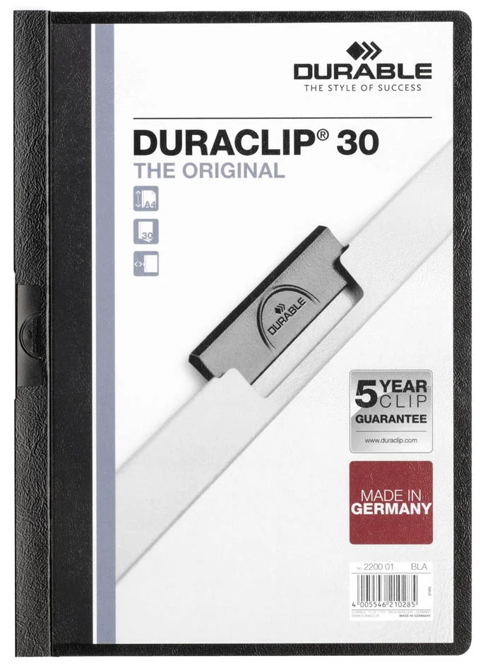 DURABLE Chemise à clip DURACLIP ORIGINAL 30, A4, bleu - OEM 2200-07