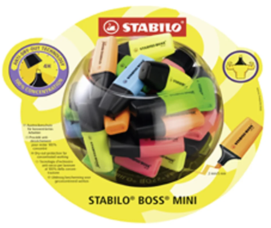 STABILO Surligneur BOSS MINI, présentoir de 50 - OEM 07/50-1