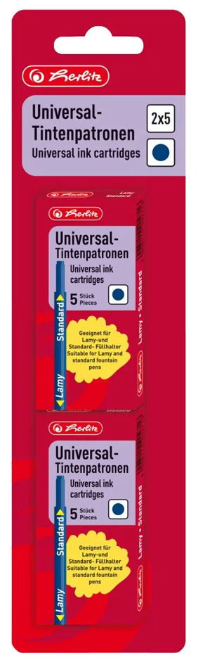 herlitz Cartouches d'encre longues, bleu royal - OEM 300002408
