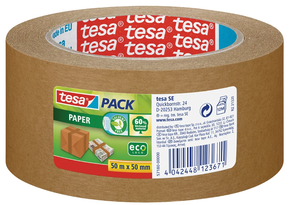 tesa tesapack PAPER ecoLogo ruban adhésif ,50 mm x 50m - lot de 6 - OEM 57180-00000-03