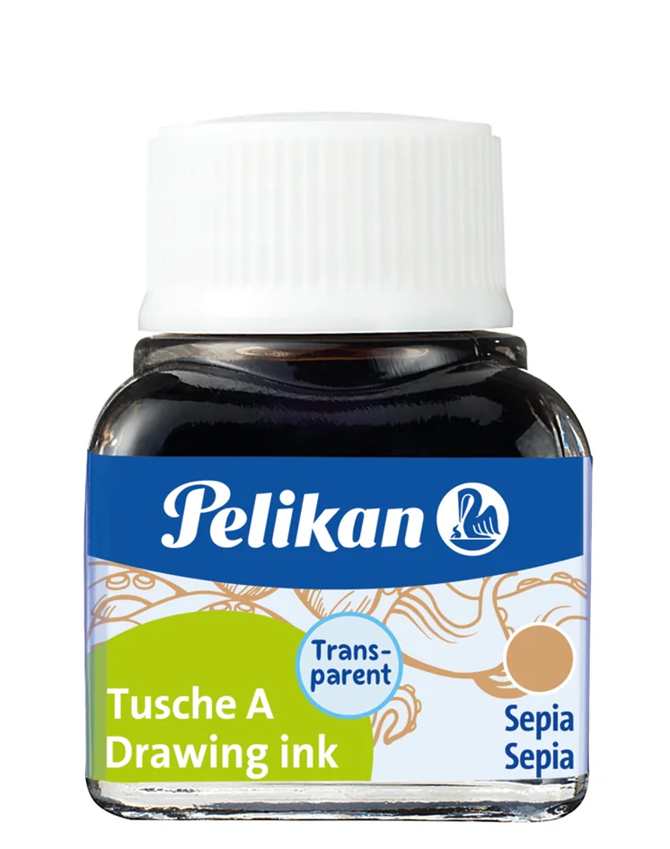 Pelikan Encre de chine A, 10 ml dans un flacon, Sépia (15) - OEM 400142514