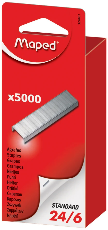 Maped Agrafes 24/6, grand emballage, zingué - OEM 324401