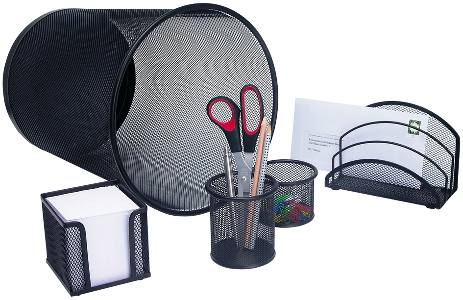 WEDO Set de bureau 'Office', en fil métallique, noir - OEM 65 101