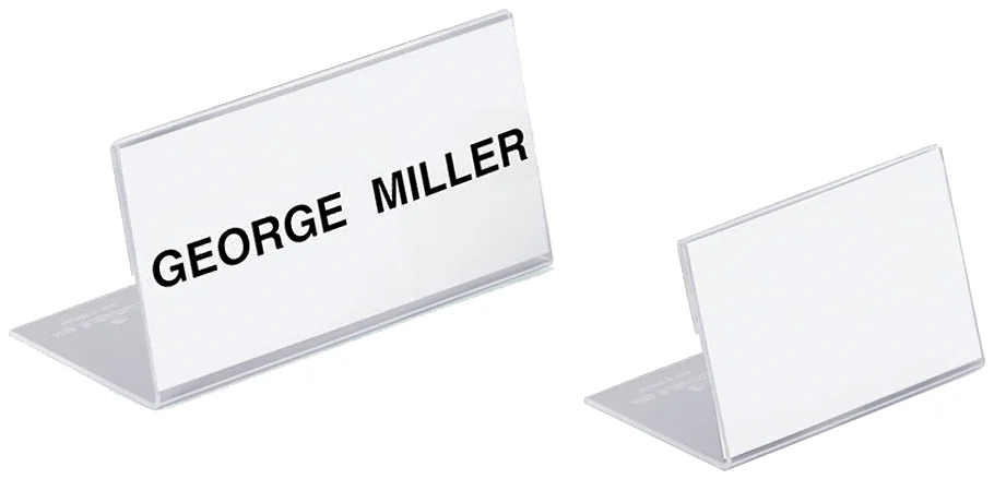 DURABLE Porte-noms, en forme L, en acrylique, transparent - OEM 8031-19