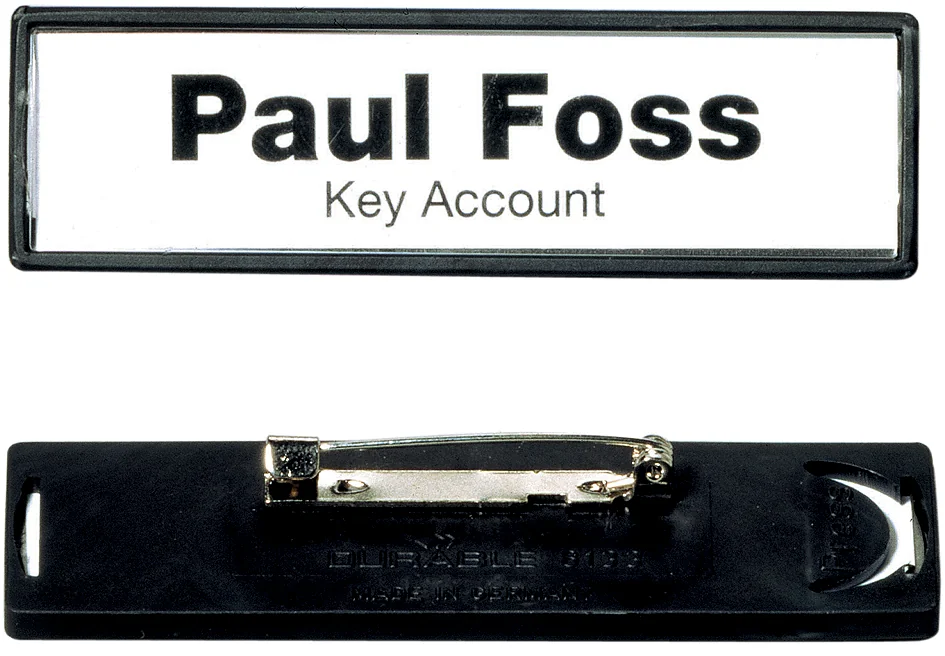 DURABLE Porte-badge Clip-Card avec épingle, 67 x 17 mm - OEM 8133-01
