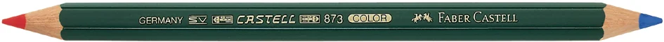 FABER-CASTELL Crayon couleur CASTELL COLOR 873, rouge - bleu - OEM 117500