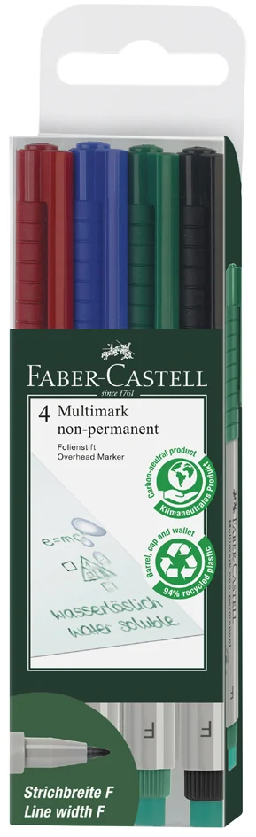 FABER-CASTELL Marqueur NonPermanent MULTIMARK F, étui de 4 - OEM 151404