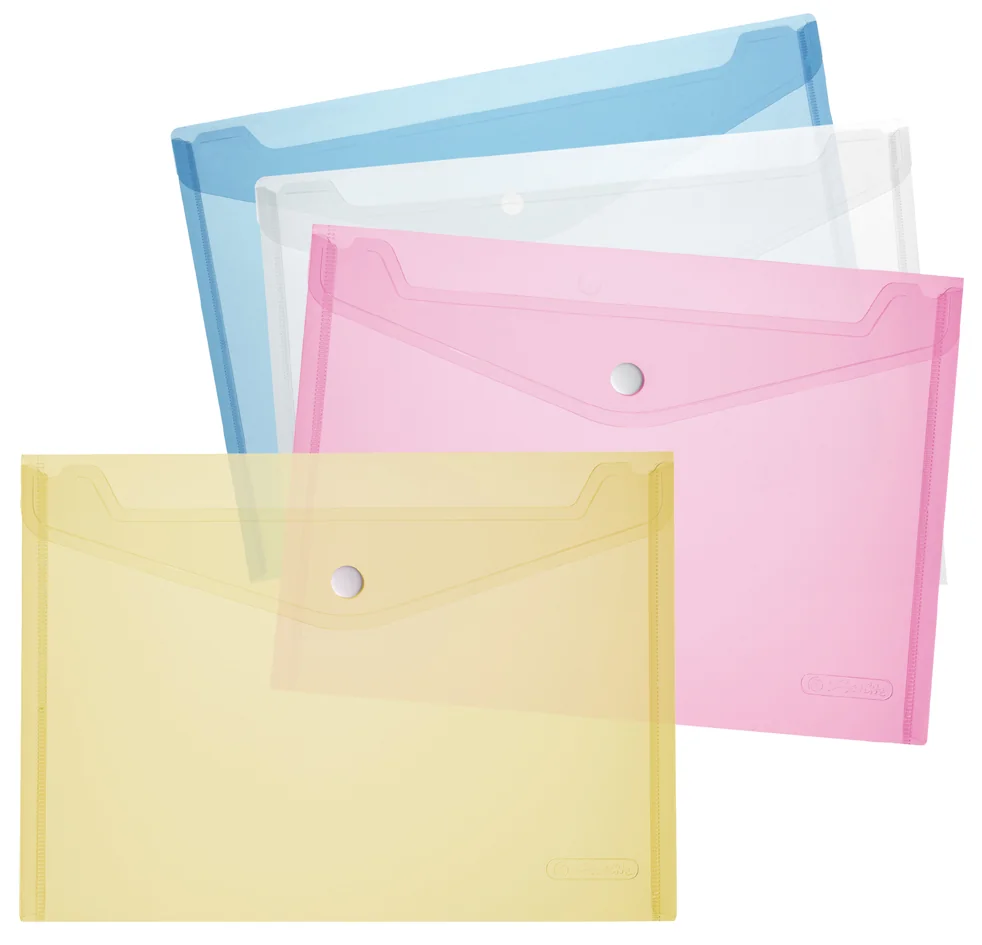 herlitz Pochette à documents, A4, PP, blanc / transparent - lot de 6 - OEM 300000643