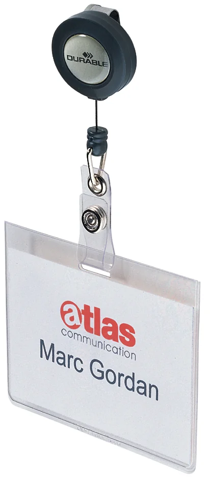 DURABLE Badge avec enrouleur, 90 x 60 mm - OEM 8138-19