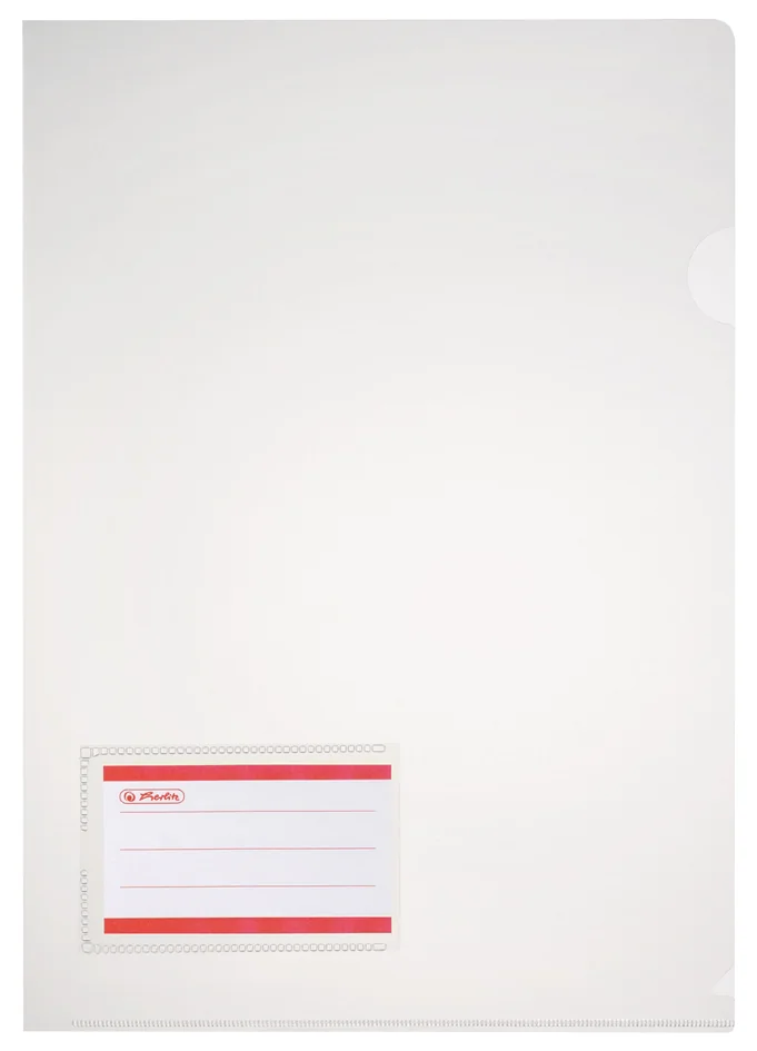 herlitz Pochette Transparente, porte-étiquette, A4 - lot de 10 - OEM 300000656