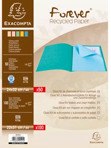 EXACOMPTA Lot de 50 chemises FOREVER + 100 sous-chemises - OEM 55541E