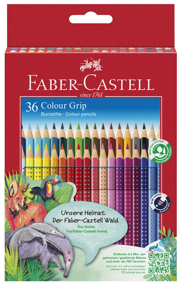 FABER-CASTELL Crayons de couleur Colour GRIP, étui de 36 - OEM 112442 – Image 5