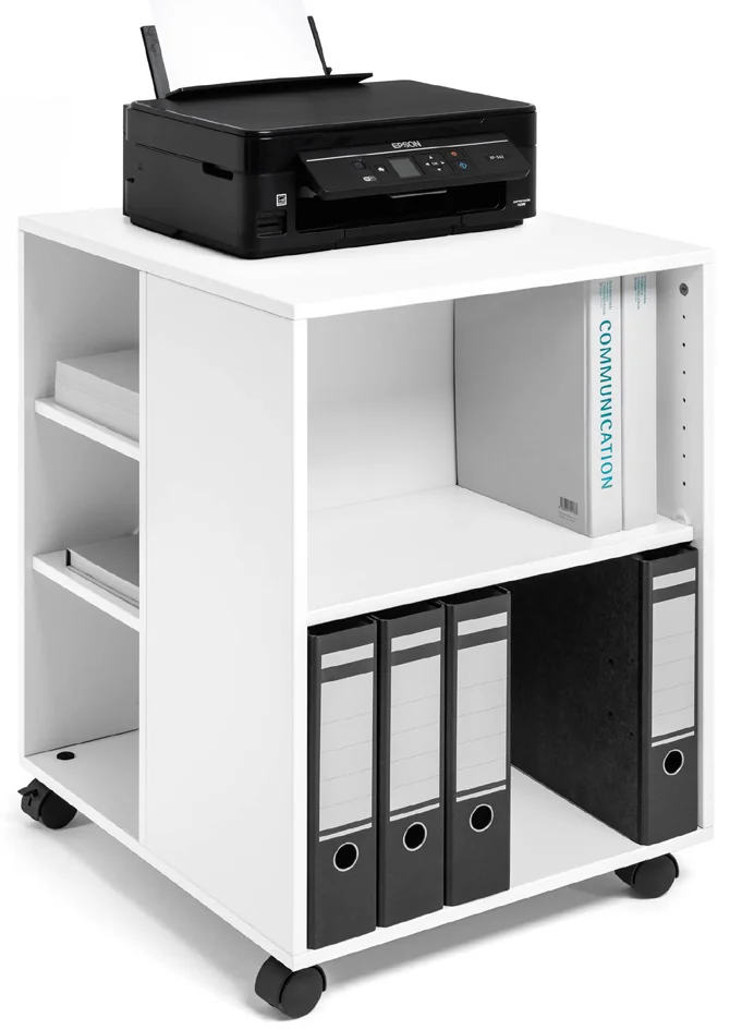 DURABLE Desserte de bureau '74/59' ouvert, 6 étagères, blanc - OEM 3113-02
