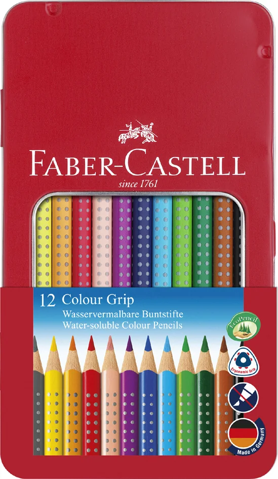 FABER-CASTELL Crayon de couleur Colour GRIP, étui de 24 - OEM 112423