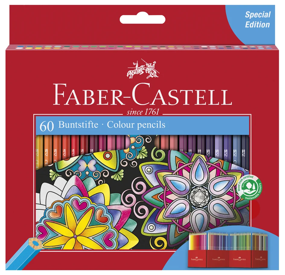 FABER-CASTELL Crayons de couleur hexagonaux CASTLE étui en - OEM 120124