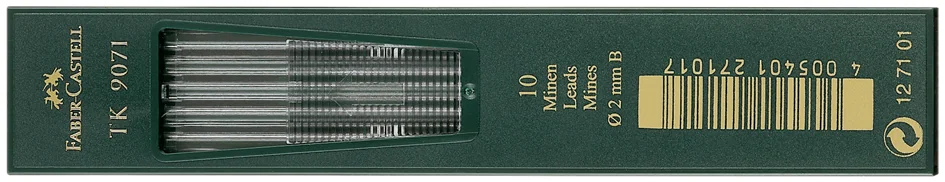FABER-CASTELL Mines TK 9071, noir profond, degré dureté: 2B - OEM 127102