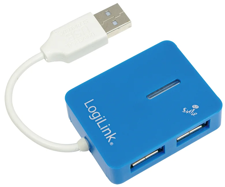 LogiLink Hub USB 2.0 Smile, 4 ports, noir - OEM UA0139
