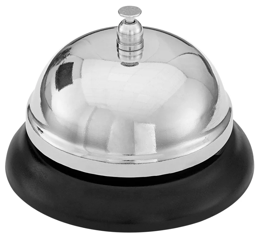WEDO Cloche de table, sonnette en métal, socle noir - OEM 62 4411